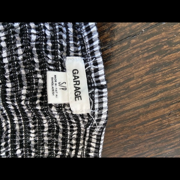 Garage black and white checkered tube top - Picture 2 of 3